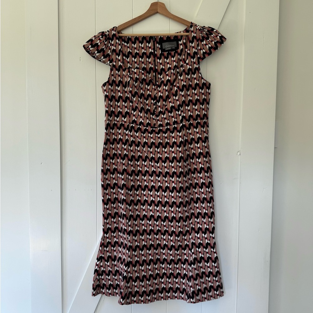 Anthropologie Maeve Cecily Fit And Flare Dress